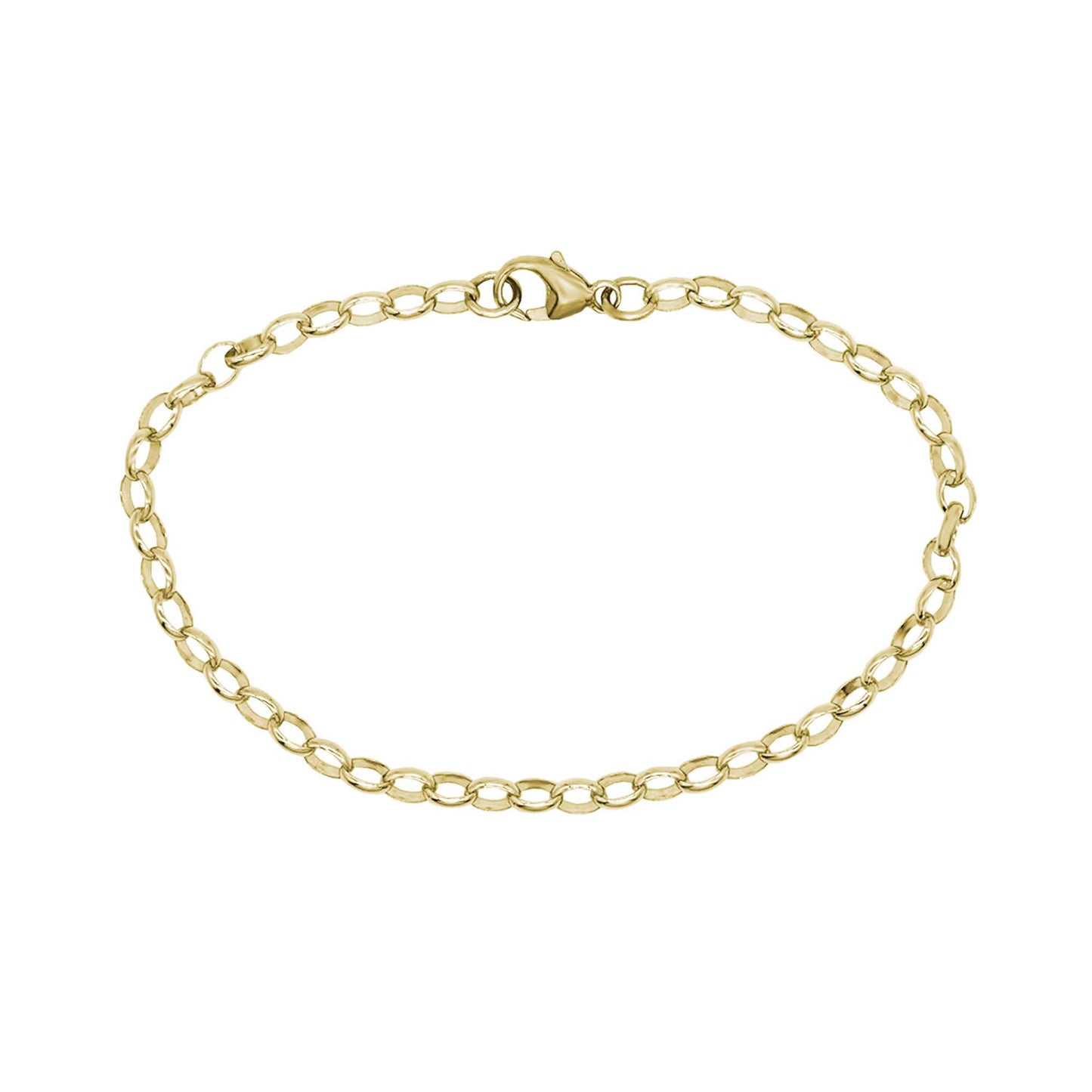 9K GOLD OVAL BELCHER CHAIN BRACELET