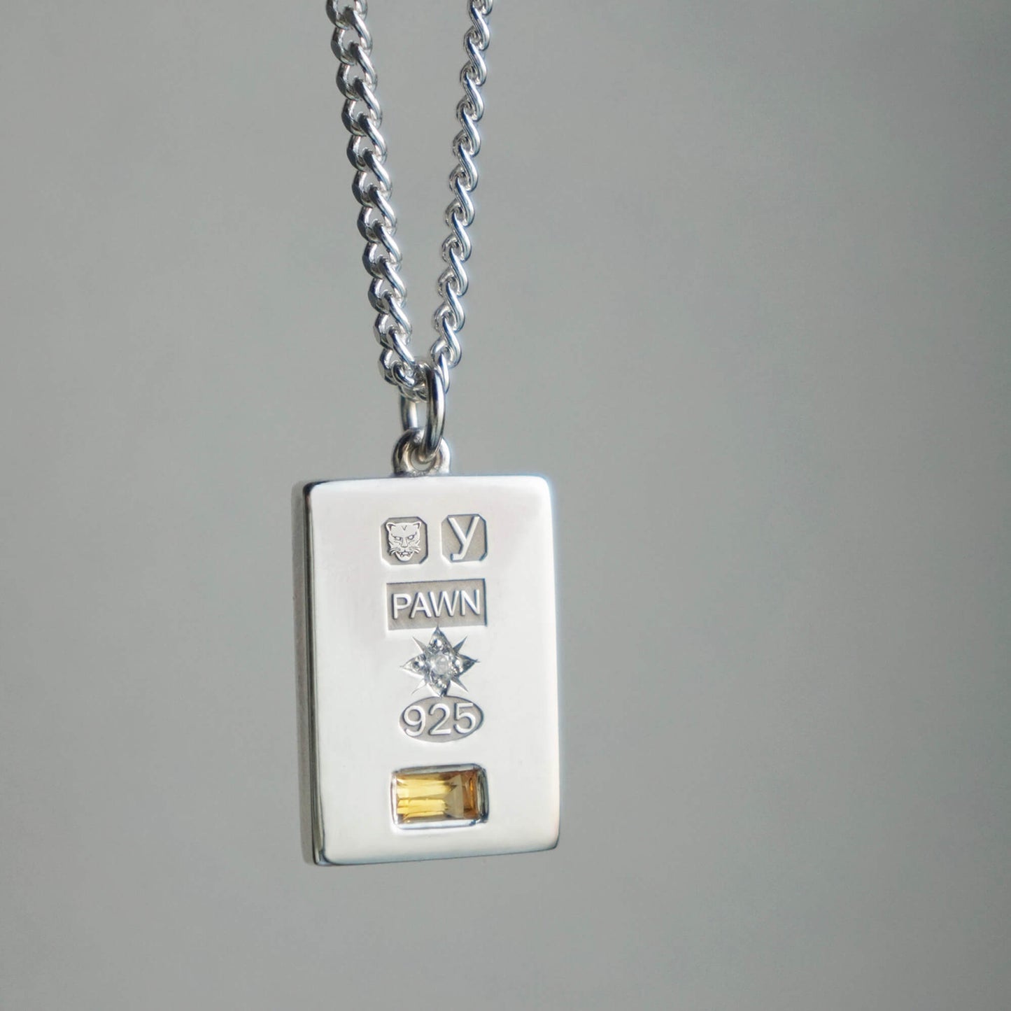 PAWNSHOP SILVER HALLMARK INGOT NECKLACE
