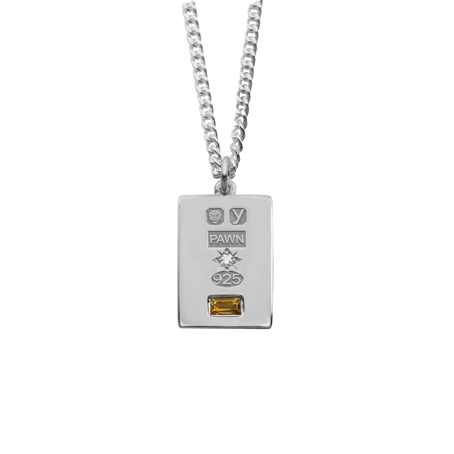 PAWNSHOP SILVER HALLMARK INGOT NECKLACE