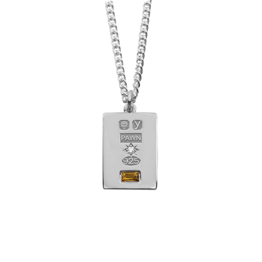 PAWNSHOP SILVER HALLMARK INGOT NECKLACE