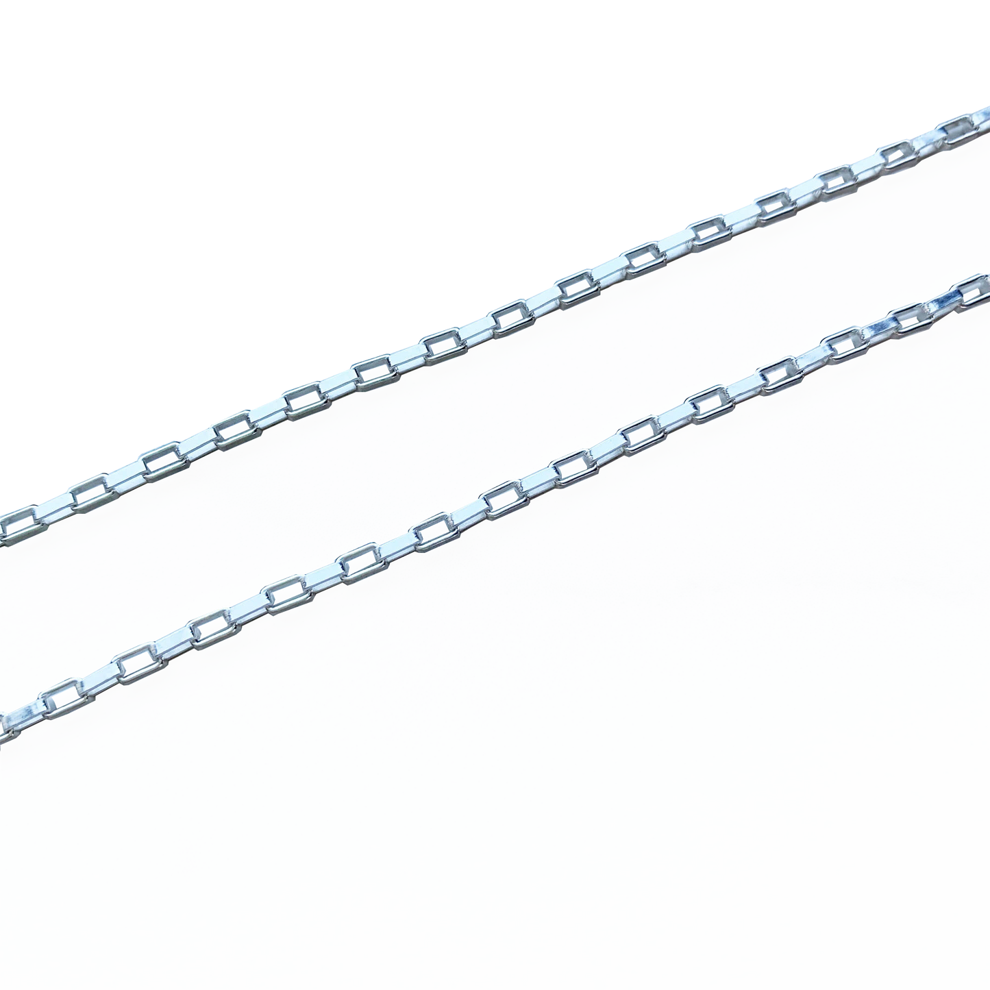 STERLING SILVER PAPER LINK CHAIN NECKLACE