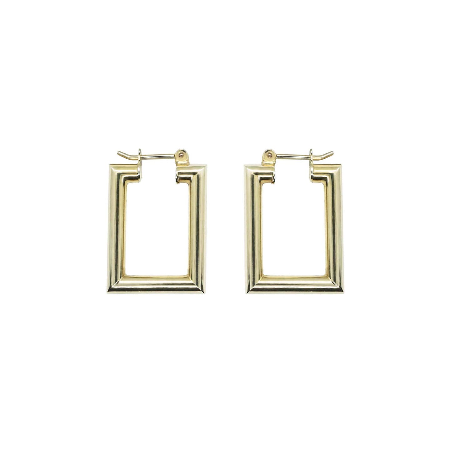 PAWNSHOP SIGNATURE SMALL RECTANGLE HOOP EARRINGS
