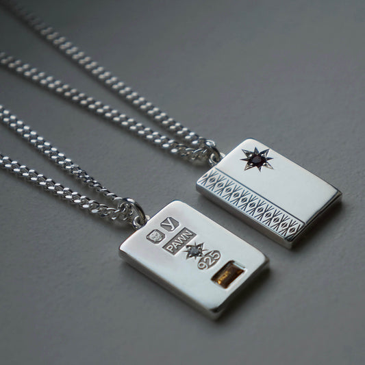 PAWNSHOP SILVER HALLMARK INGOT NECKLACE