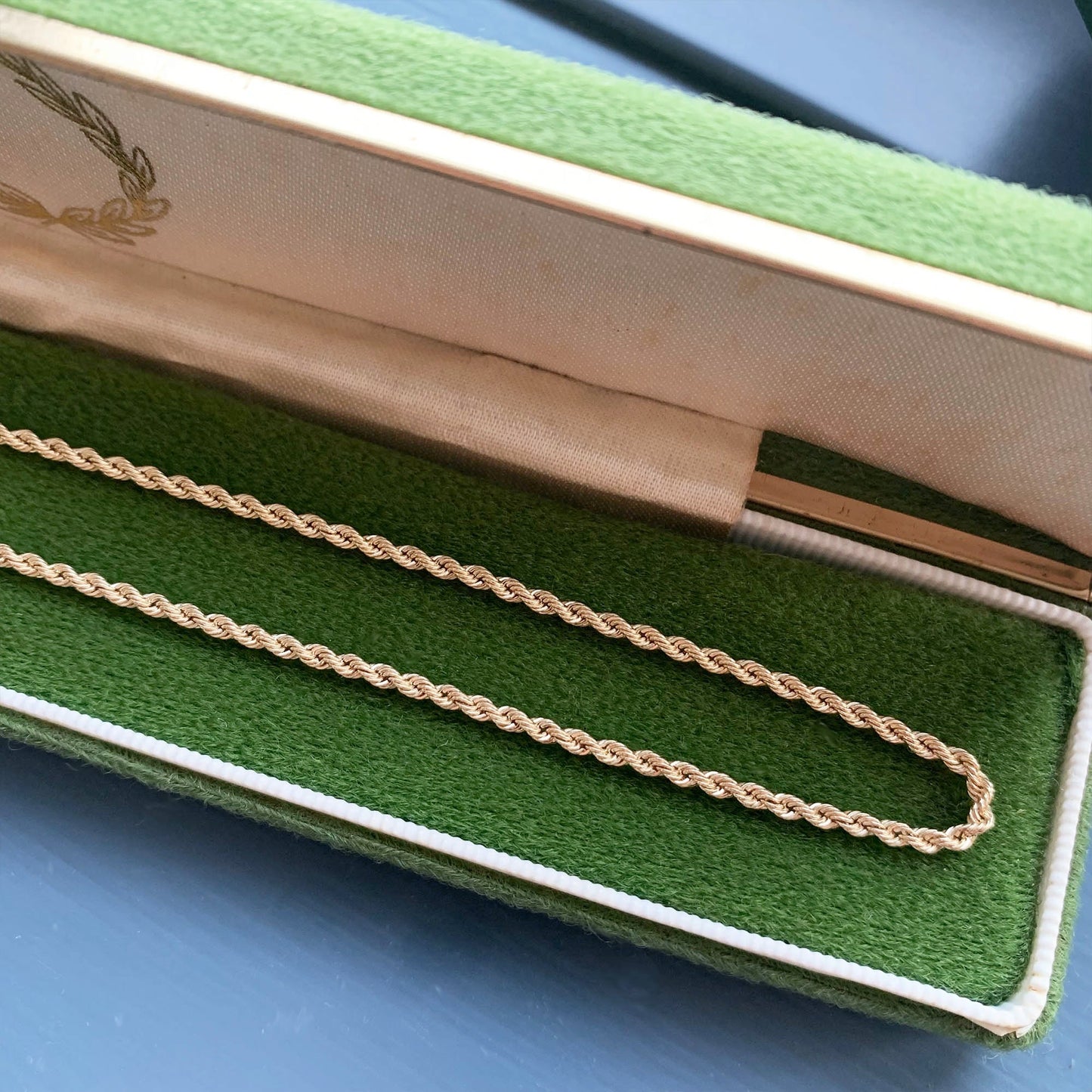 9K GOLD 18 INCH FINE ROPE CHAIN NECKLACE