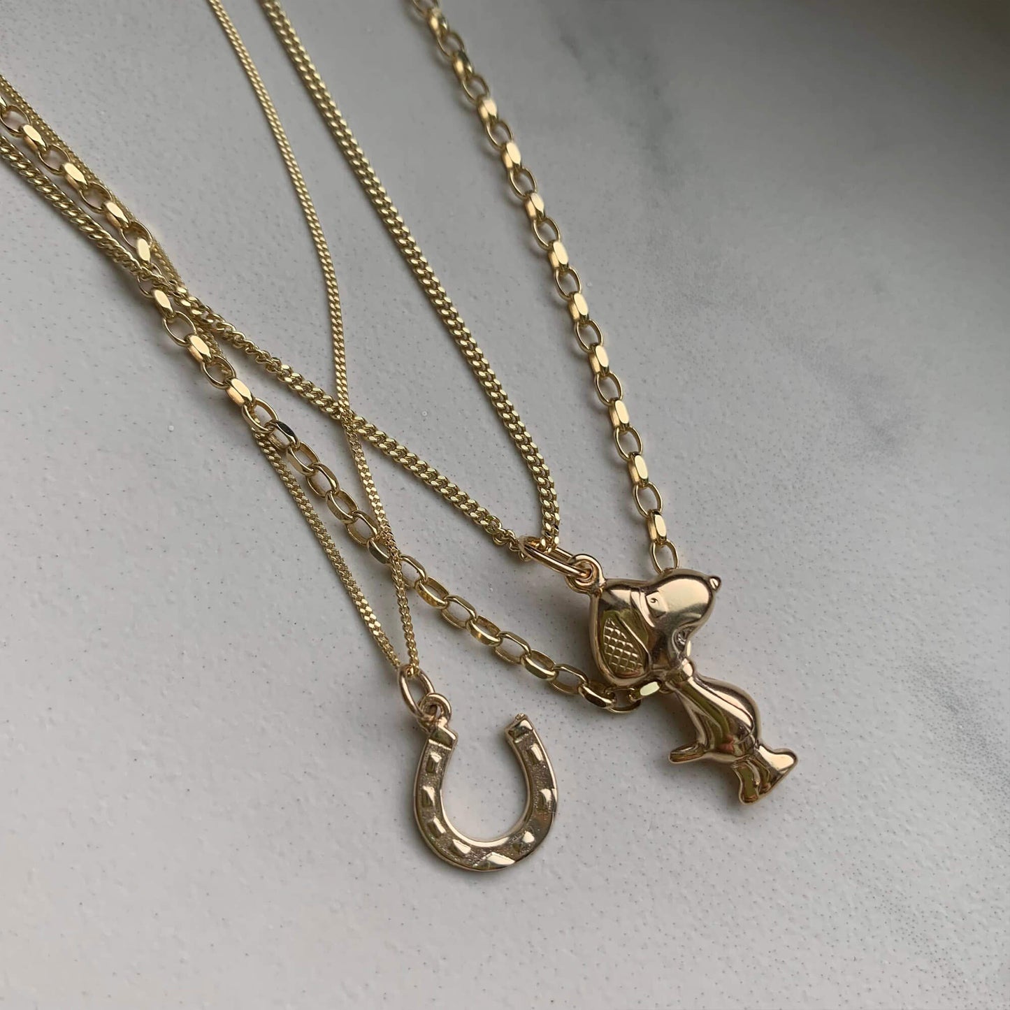 9K GOLD 20 INCH DIAMOND CUT BELCHER CHAIN NECKLACE