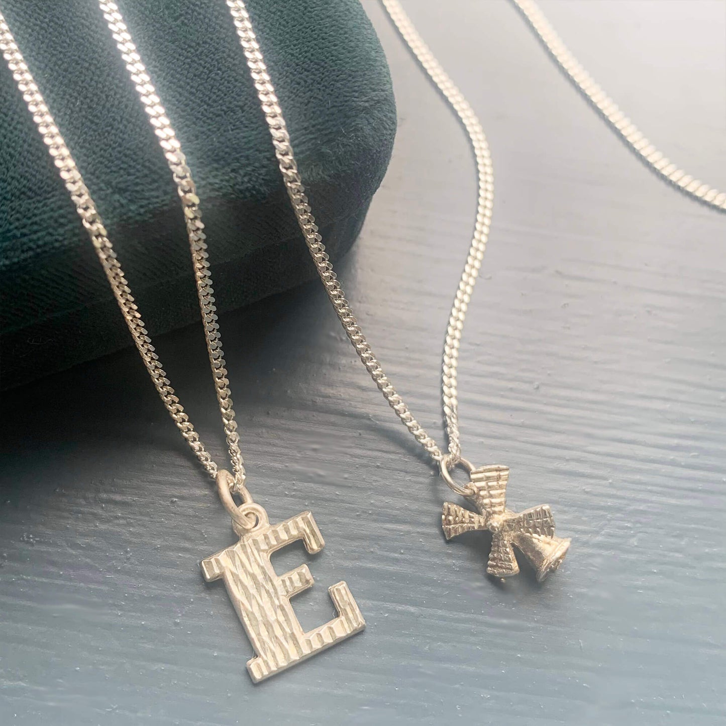 STERLING SILVER 18 INCH DIAMOND CUT CURB CHAIN