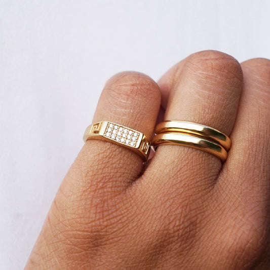 PAWNSHOP SIGNATURE PAVE PINKY/ SIGNET  RING