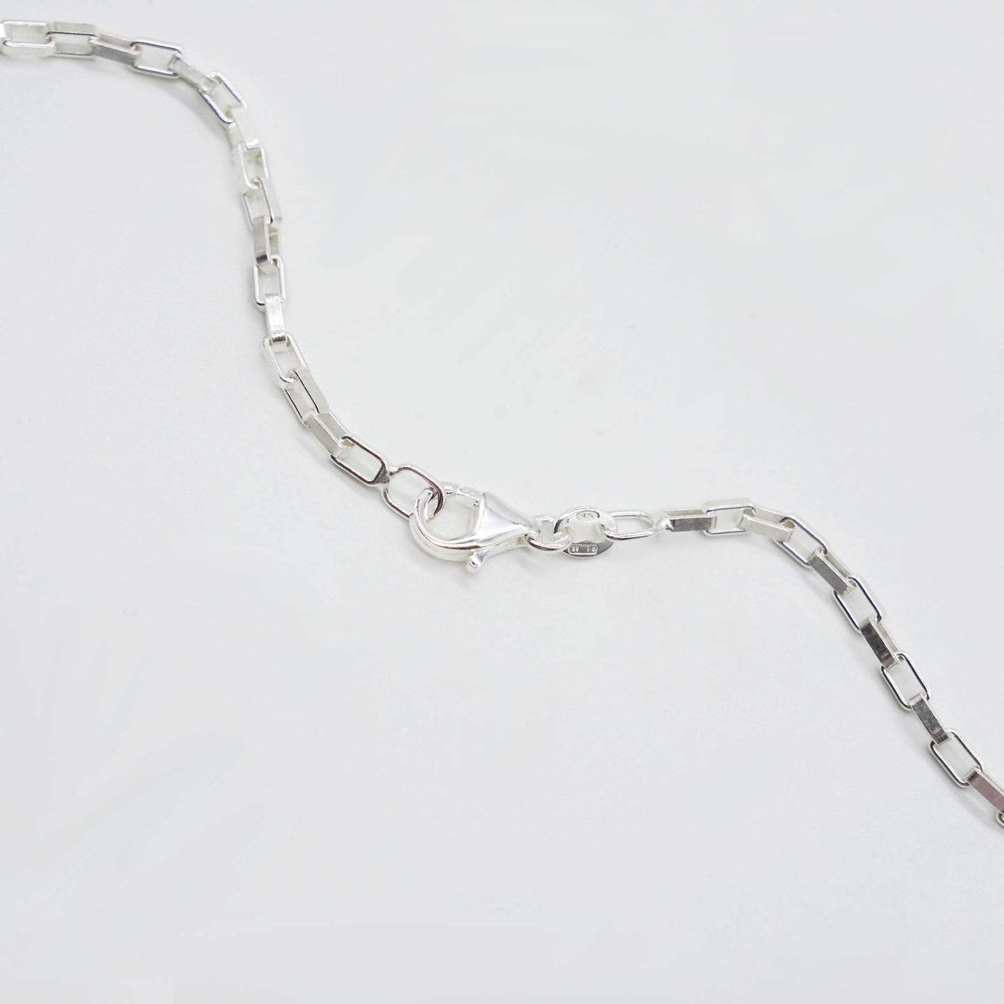 STERLING SILVER PAPER LINK CHAIN NECKLACE