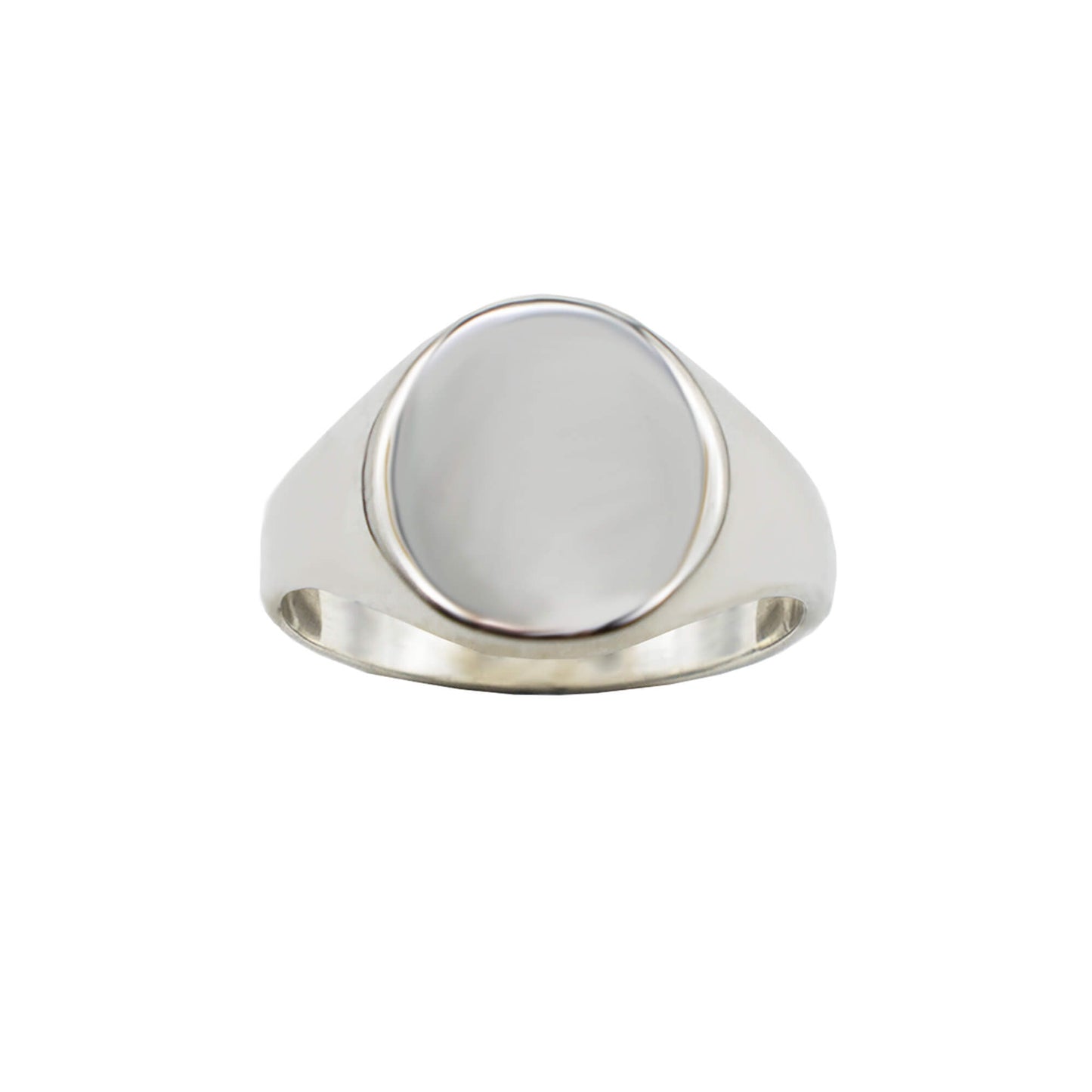 round oval Smooth signet ring