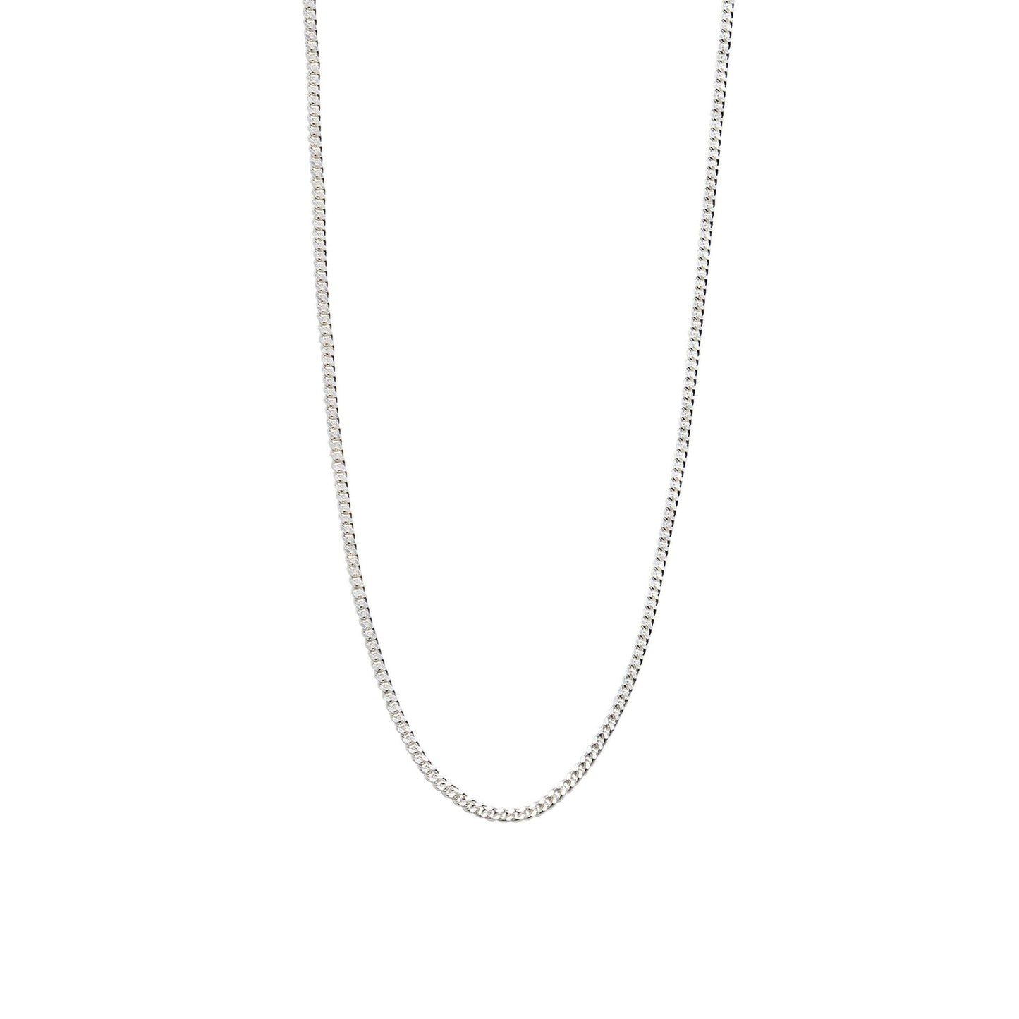 sterling silver fine curb chain.
