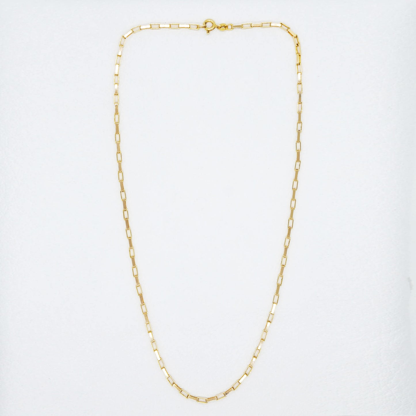 VINTAGE 9K GOLD PAPER LINK CHAIN NECKLACE