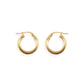 9K Gold Domed Band Hoops (14mm)