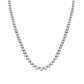 5.00ct claw set graduated diamond tennis necklace on white gold.