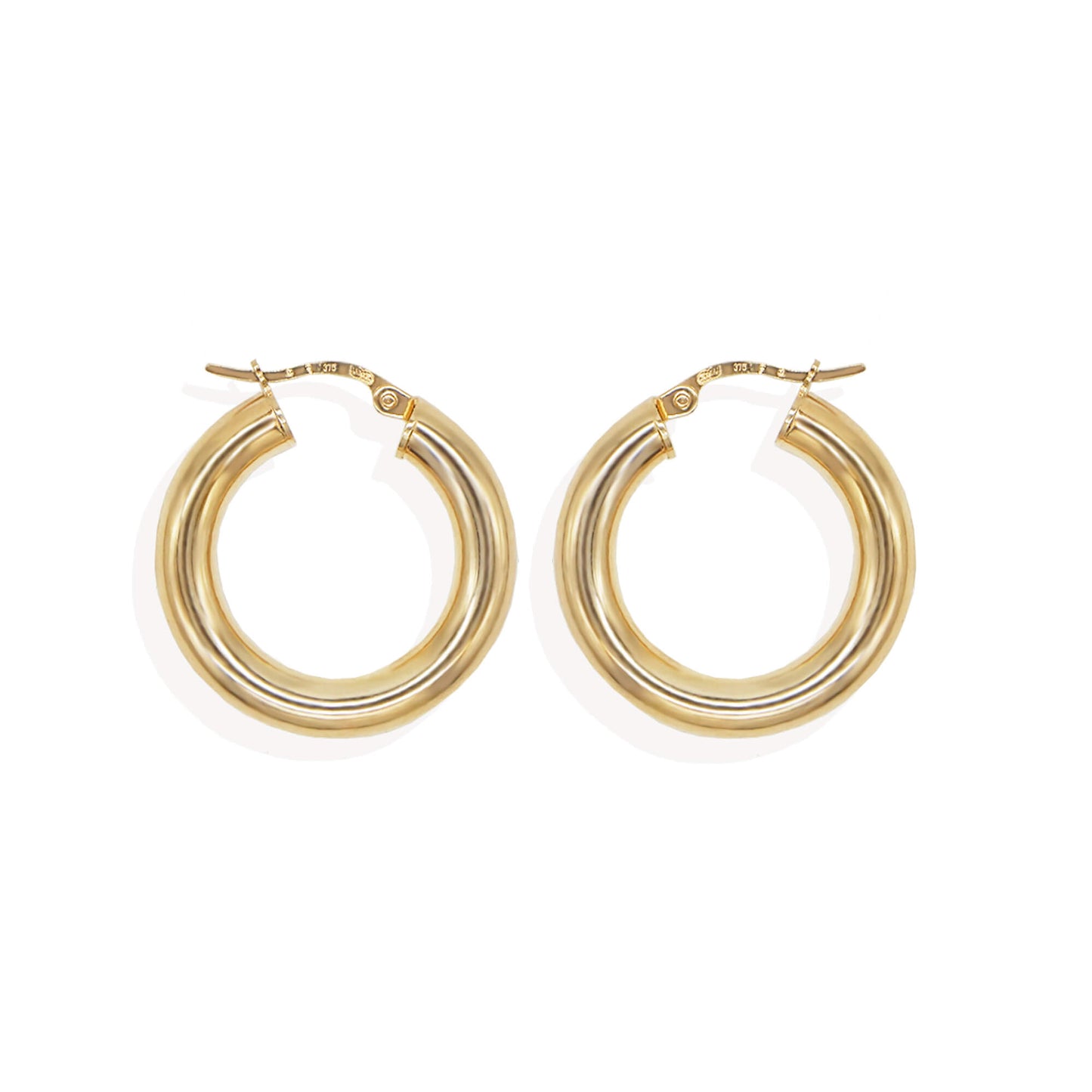 9K Gold Rounded Hoops (23mm)