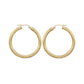 9K GOLD LARGE CHUNKY HOOP EARRINGS