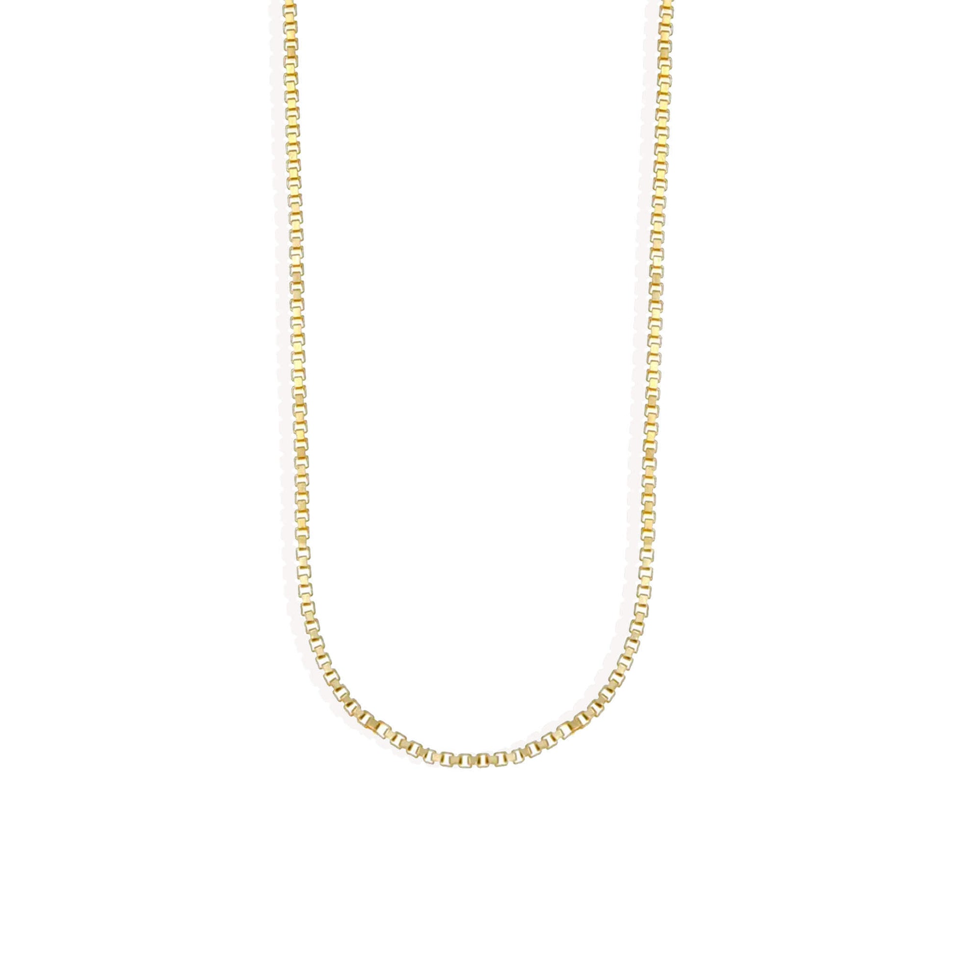 gold box chain necklace 