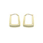 9K GOLD RECTANGLE HOOP EARRINGS