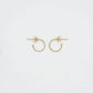 PAIR OF FINE OPEN HOOP EARRINGS WITH POST BACK IN REAL GOLD PLATE OVER STERLING SILVER.