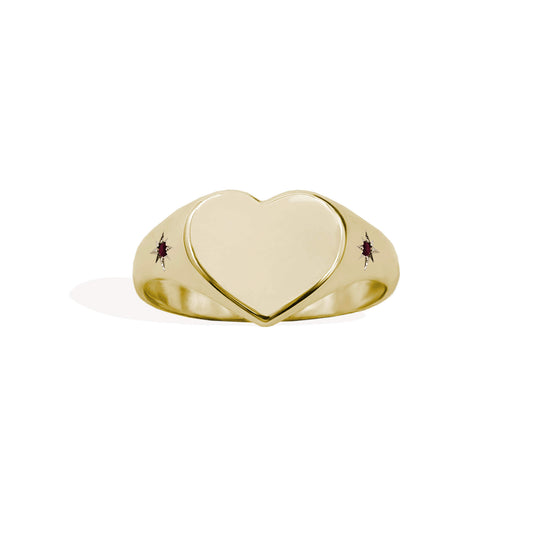 Custom Brighton Heart Signet Ring