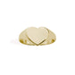 gold smooth heart signet ring