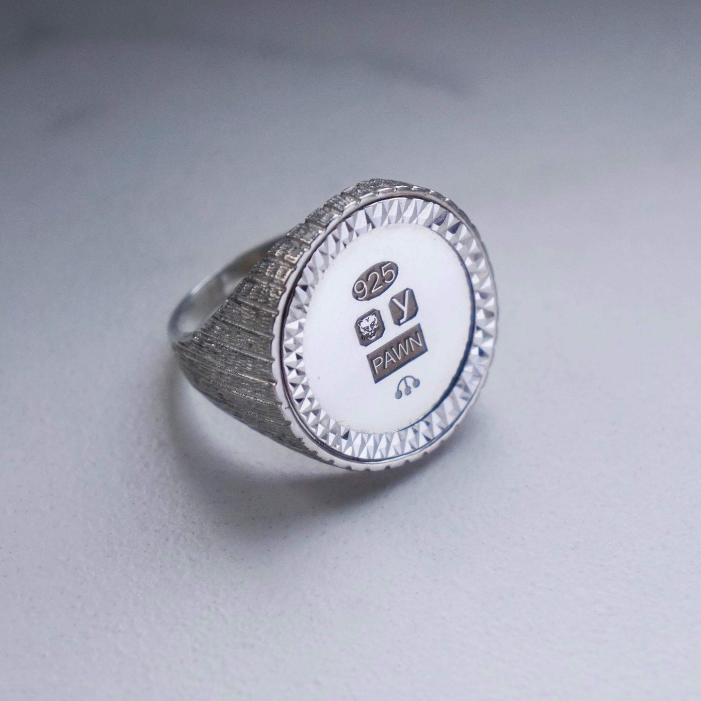 Custom Birmingham Bark Sovereign Ring (Silver 925)