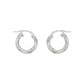 small sterling silver twist hoops with lever closure.