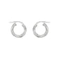 small sterling silver twist hoops with lever closure.