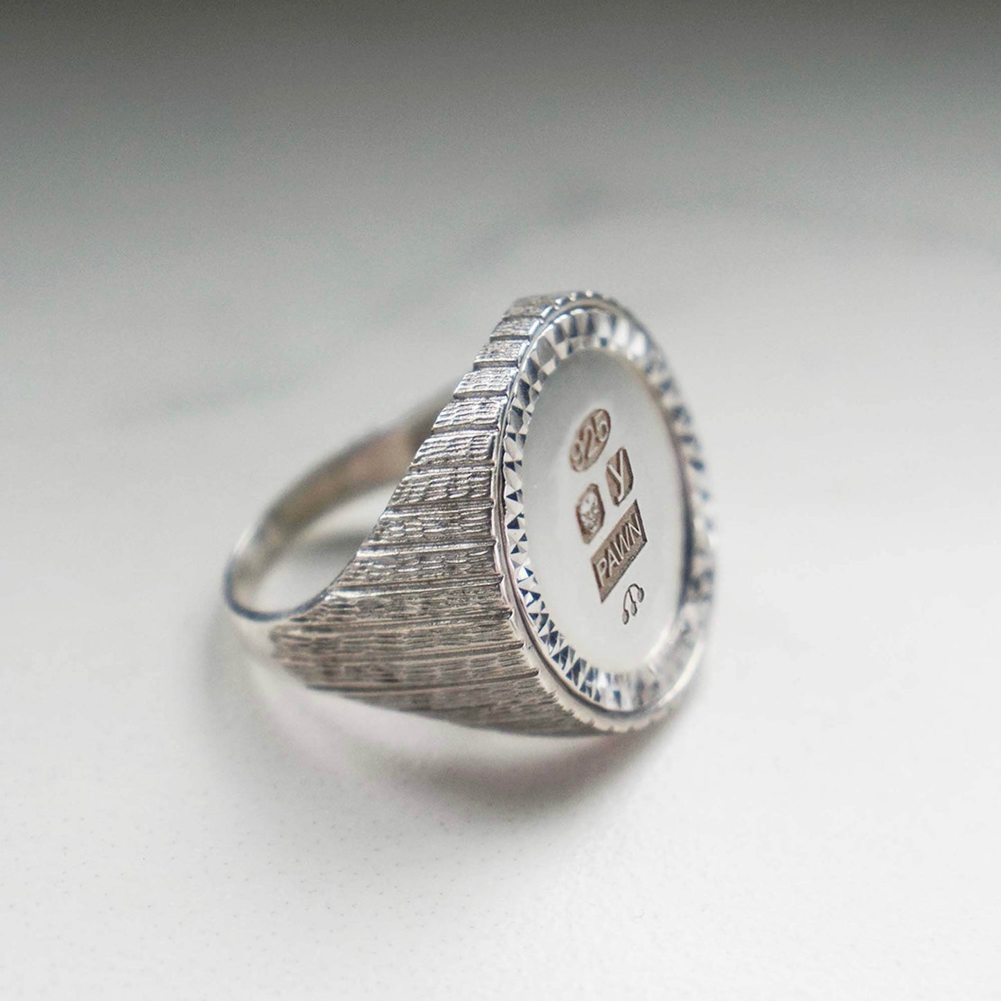 Custom Birmingham Bark Sovereign Ring (Silver 925)