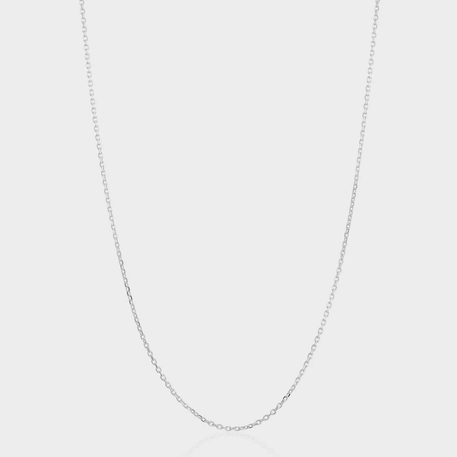 fine sterling silver trace chain necklace.