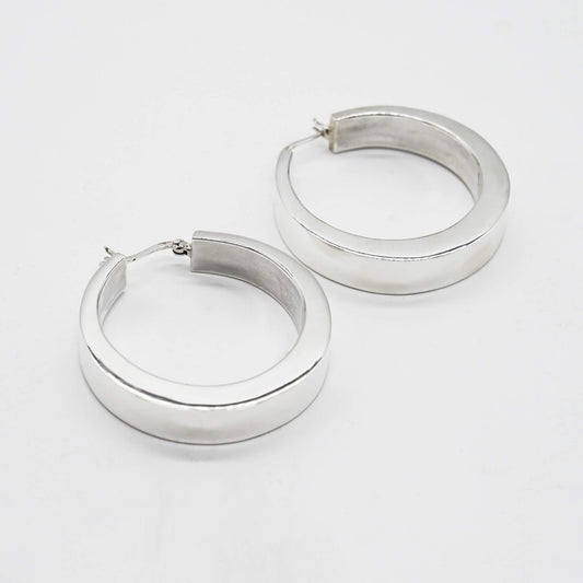 PAWNSHOP SIGNATURE STRAIGHT EDGE HOOP EARRINGS