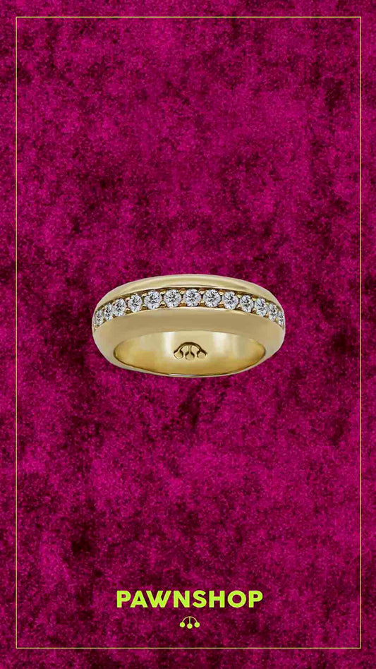 Custom Liverpool Half Eternity Ring (Gold 375)