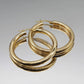 9K GOLD CHUNKY LARGE HOOP EARRINGS