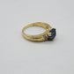 VINTAGE 9K GOLD DECO STONE RING