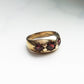 VINTAGE 9K GOLD PLATED STERLING SILVER STARBURST RING