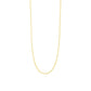 9K GOLD 1 MM DIAMOND CUT CURB CHAIN NECKLACE.