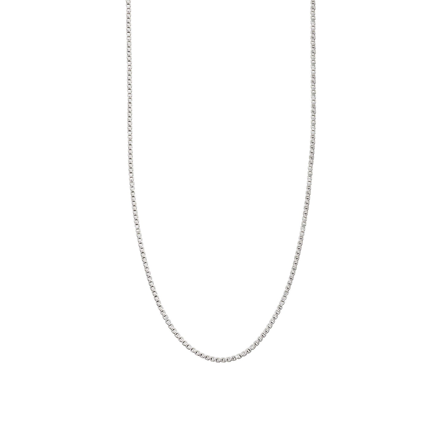 STERLING SILVER ROUND CURB CHAIN 1.6MM NECKLACE.