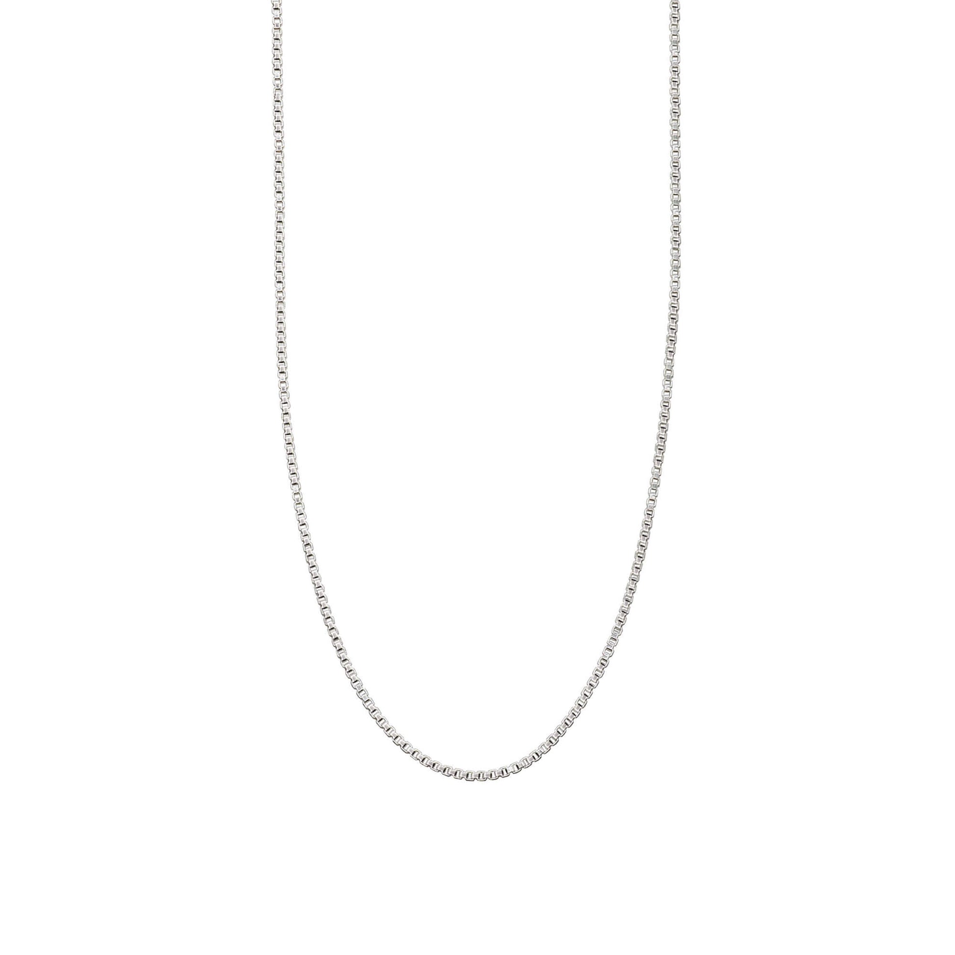 STERLING SILVER ROUND CURB CHAIN 1.6MM NECKLACE.