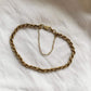 VINTAGE 9K GOLD ROPE CHAIN BRACELET