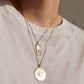 9K GOLD ST CHRISTOPHER INGOT NECKLACE