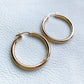 9K GOLD LARGE CHUNKY HOOP EARRINGS