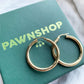 9K GOLD LARGE CHUNKY HOOP EARRINGS