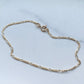 9K GOLD FINE DIAMOND CUT FIGARO CHAIN BRACELET