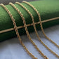 9K GOLD 18 INCH ROPE CHAIN NECKLACE