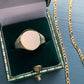 9K GOLD PLAIN OVAL SIGNET RING