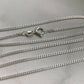 STERLING SILVER 18 INCH DIAMOND CUT CURB CHAIN