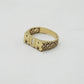 VINTAGE 9K GOLD GEO MUM RING