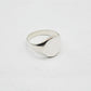 STERLING SILVER OVAL SIGNET RING