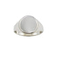 round oval Smooth signet ring
