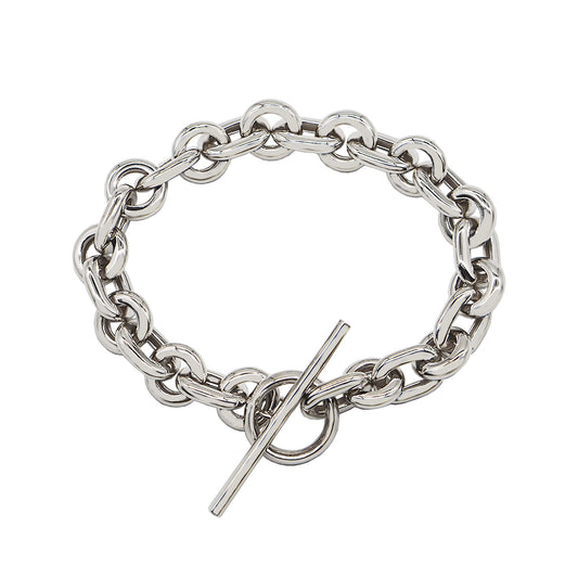 STERLING SILVER CHUNKY T BAR BRACELET