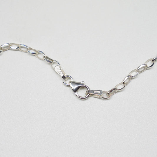 STERLING SILVER 24 INCH DIAMOND CUT BELCHER CHAIN